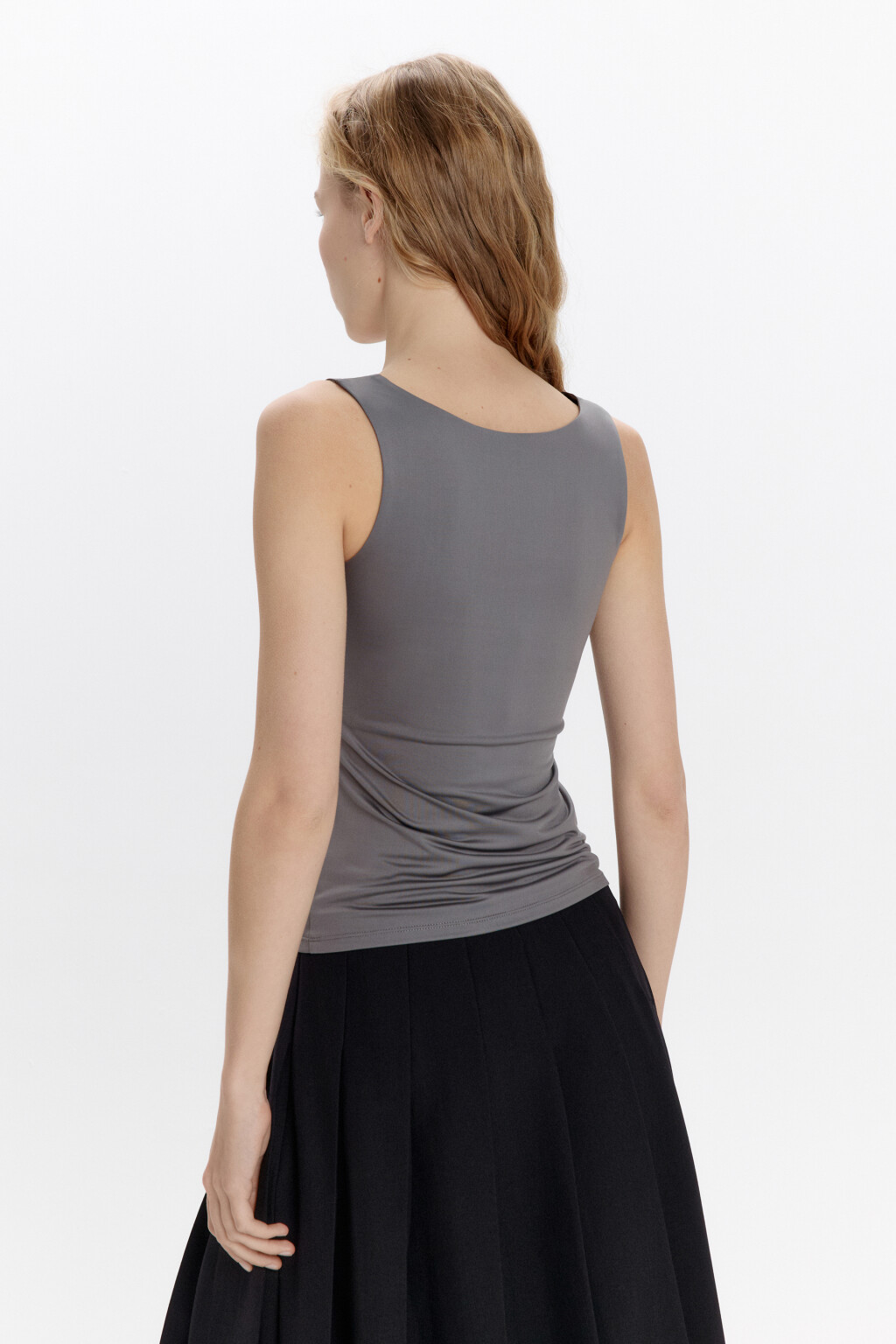Майка SAMANTA базовая с подкладкой на груди - цвет серый - 3