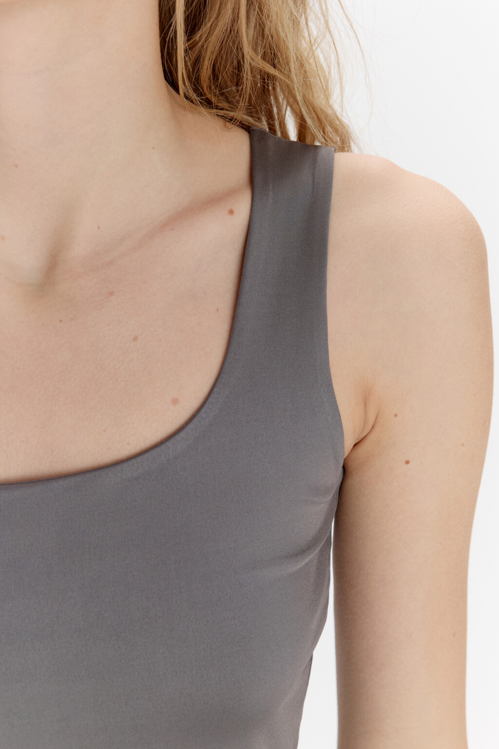 Майка SAMANTA базовая с подкладкой на груди - цвет серый - 5