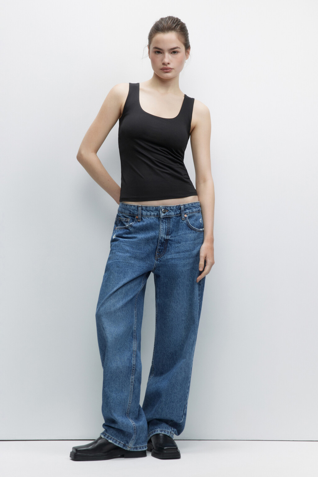 Майка SAMANTA базовая с подкладкой на груди - цвет черный - 5