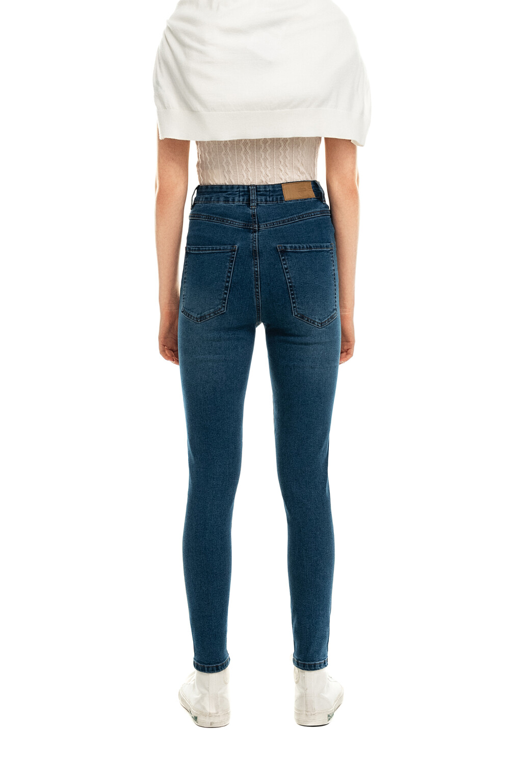 Джинсы skinny с высокой посадкой - цвет голубой - 8