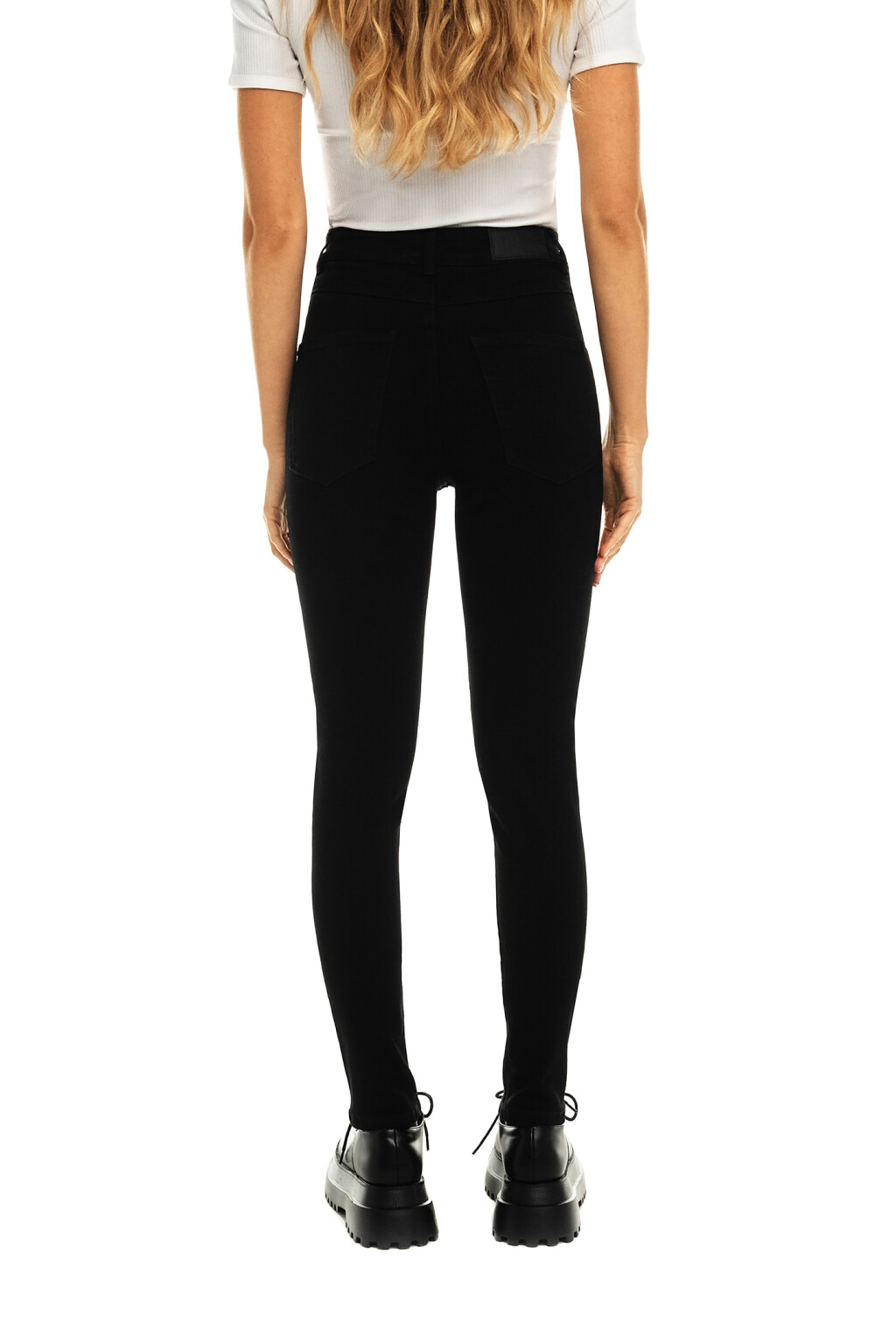 Джинсы skinny с высокой посадкой - цвет черный - 7
