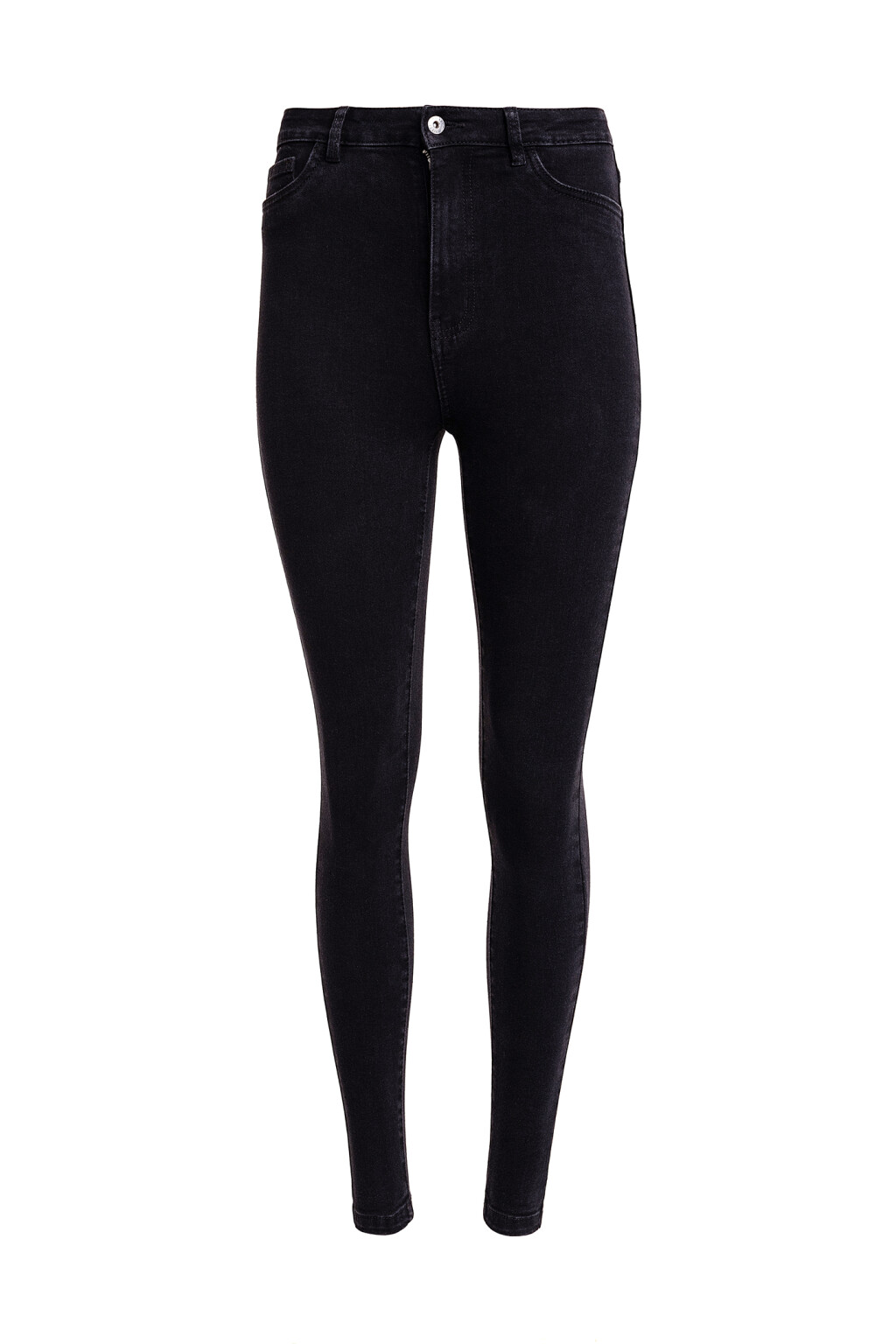 Джинсы skinny с высокой посадкой - цвет черный - 8