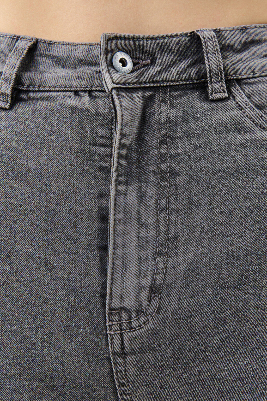 Джинсы skinny с высокой посадкой - цвет серый - 5