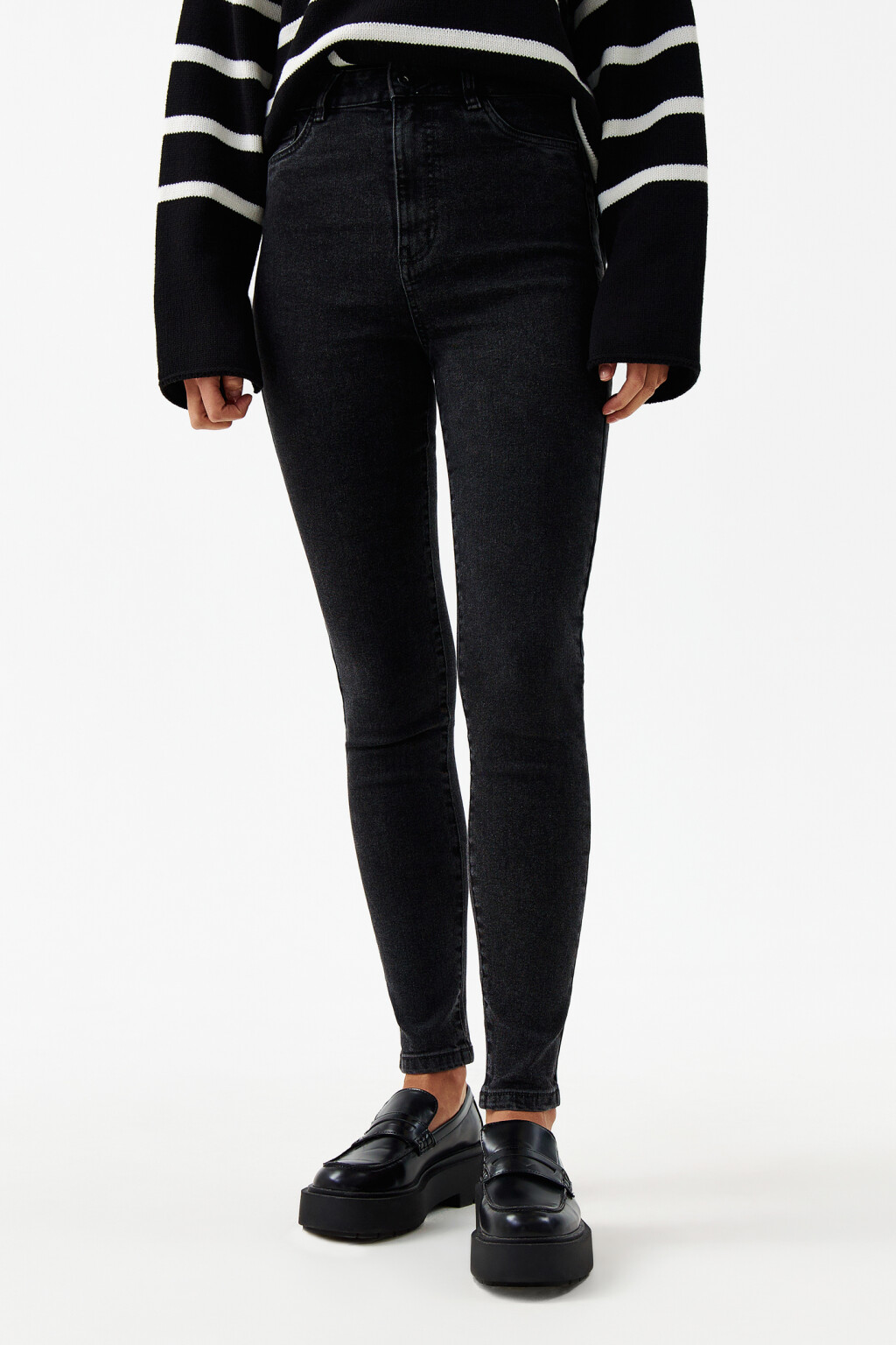 Джинсы skinny с высокой посадкой skinny-fit3, цвет: серый (109) по цене ...