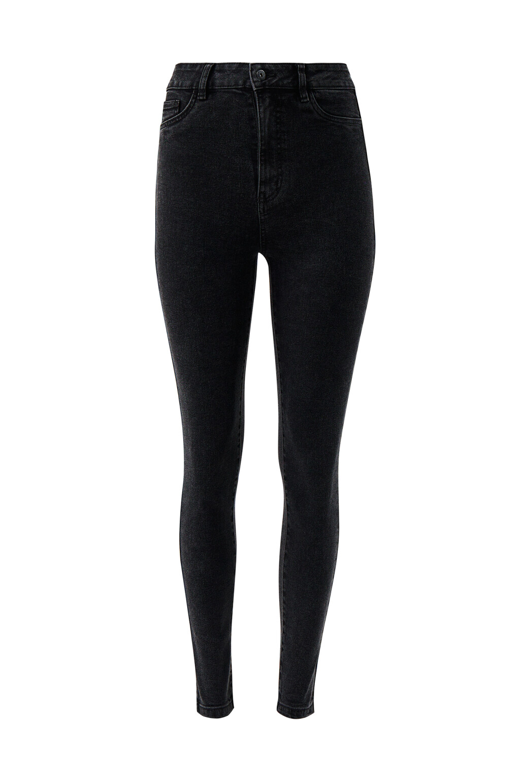 Джинсы skinny с высокой посадкой - цвет серый - 7