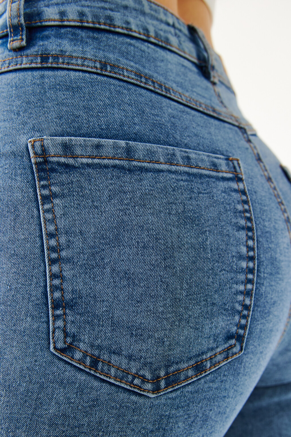 Джинсы skinny с высокой посадкой - цвет голубой - 6