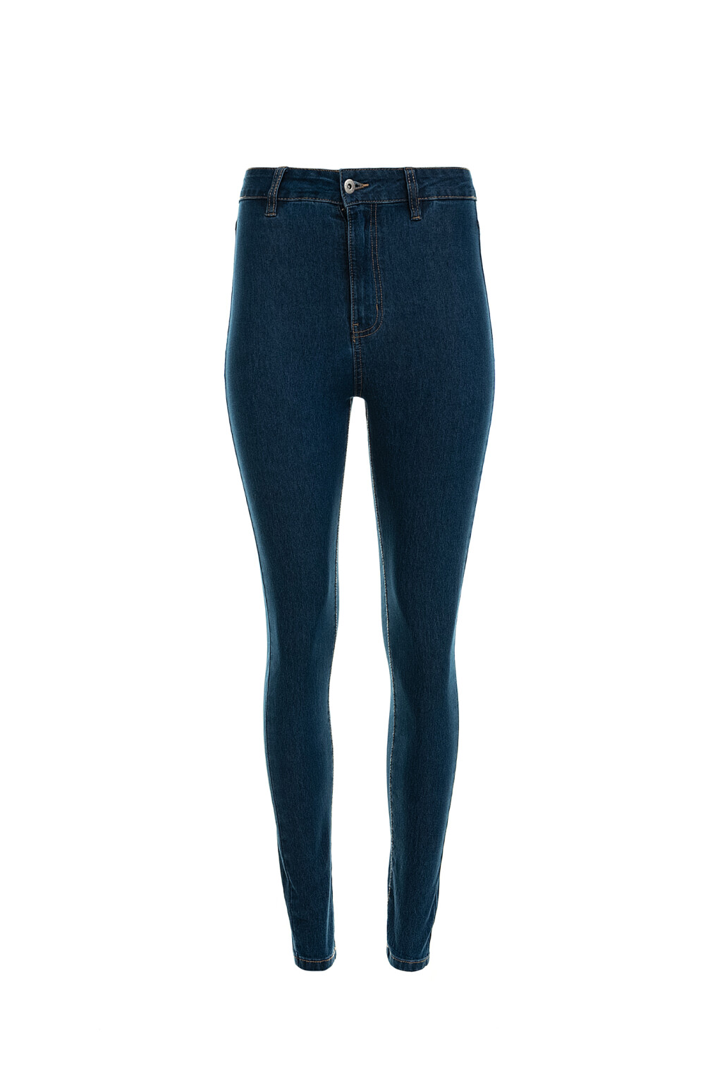 Джинсы skinny с высокой посадкой - цвет голубой - 3