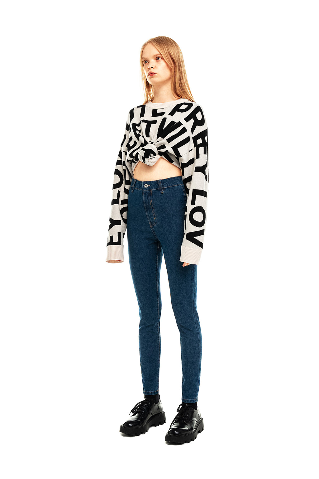 Джинсы skinny с высокой посадкой - цвет голубой - 13