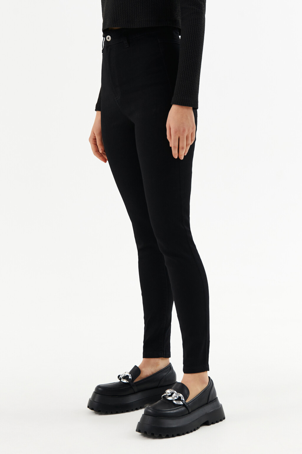 Джинсы skinny с высокой посадкой - цвет черный - 13