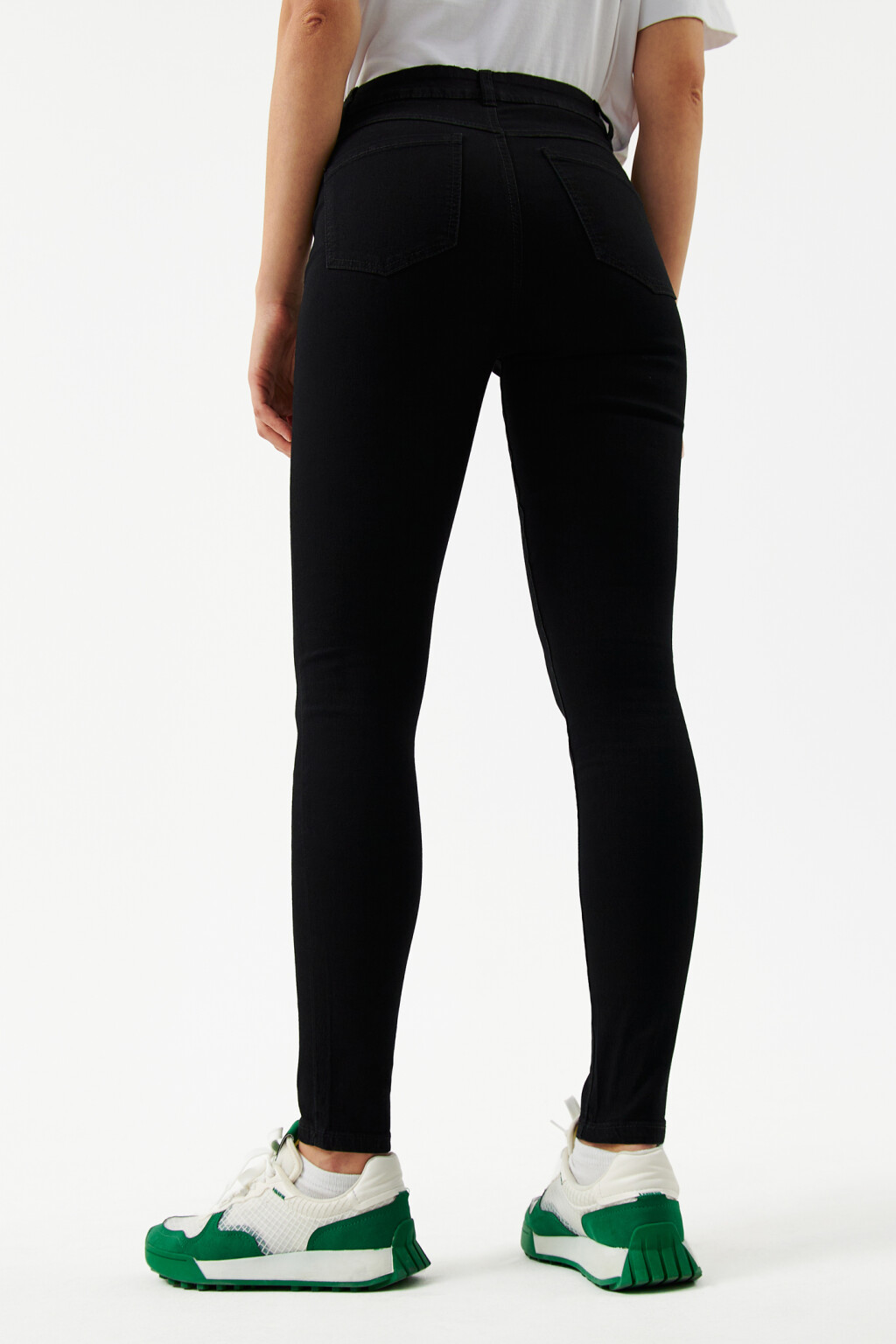 Джинсы skinny с высокой посадкой - цвет черный - 2