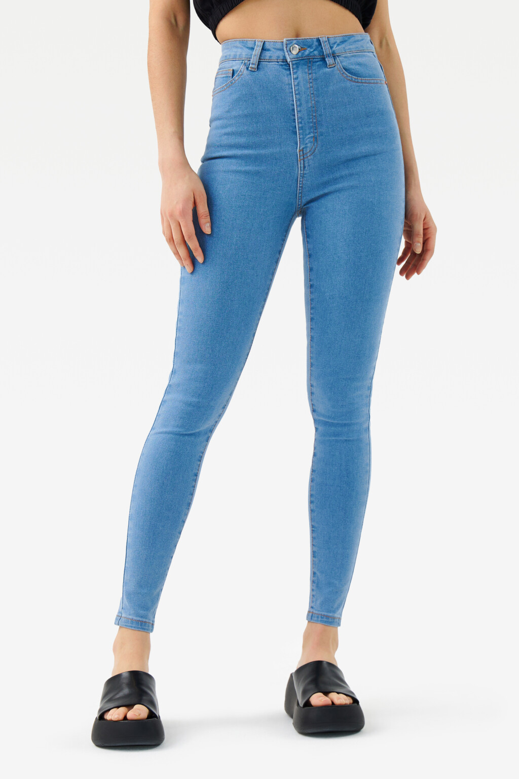 Джинсы skinny с высокой посадкой skinny4, цвет: голубой (102) по цене ...