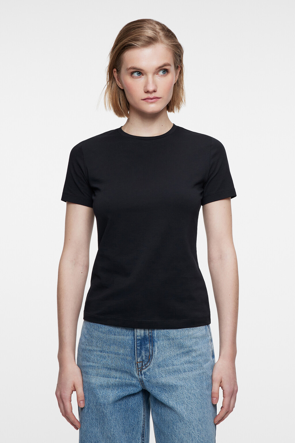 Футболка SLIM хлопковая базовая - цвет черный - 2