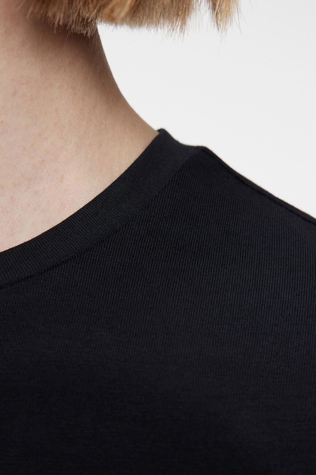 Футболка SLIM хлопковая базовая - цвет черный - 6