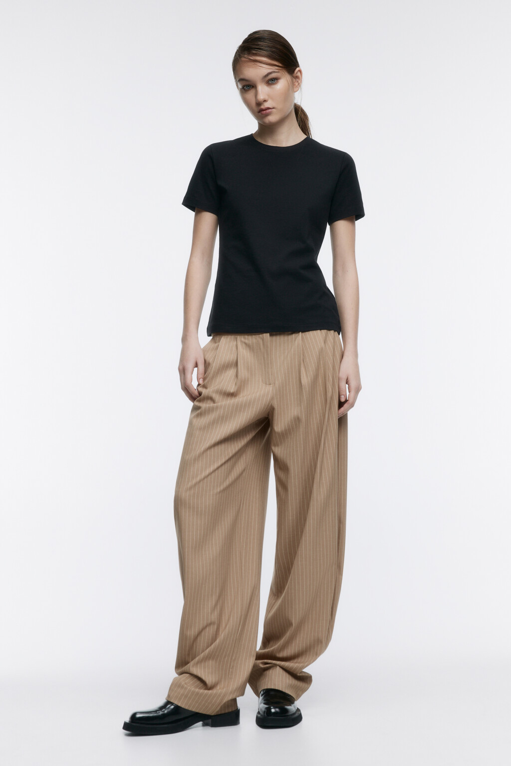 Футболка SLIM базовая хлопковая - цвет черный - 5