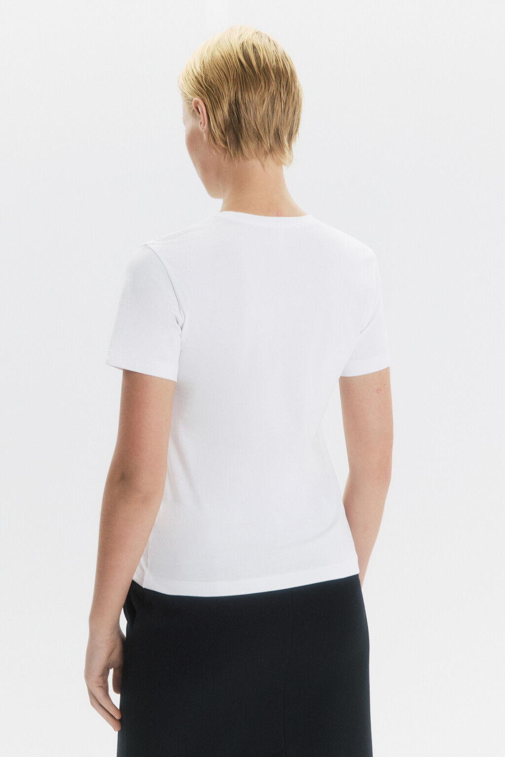 Футболка SLIM облегающая базовая - цвет белый - 4