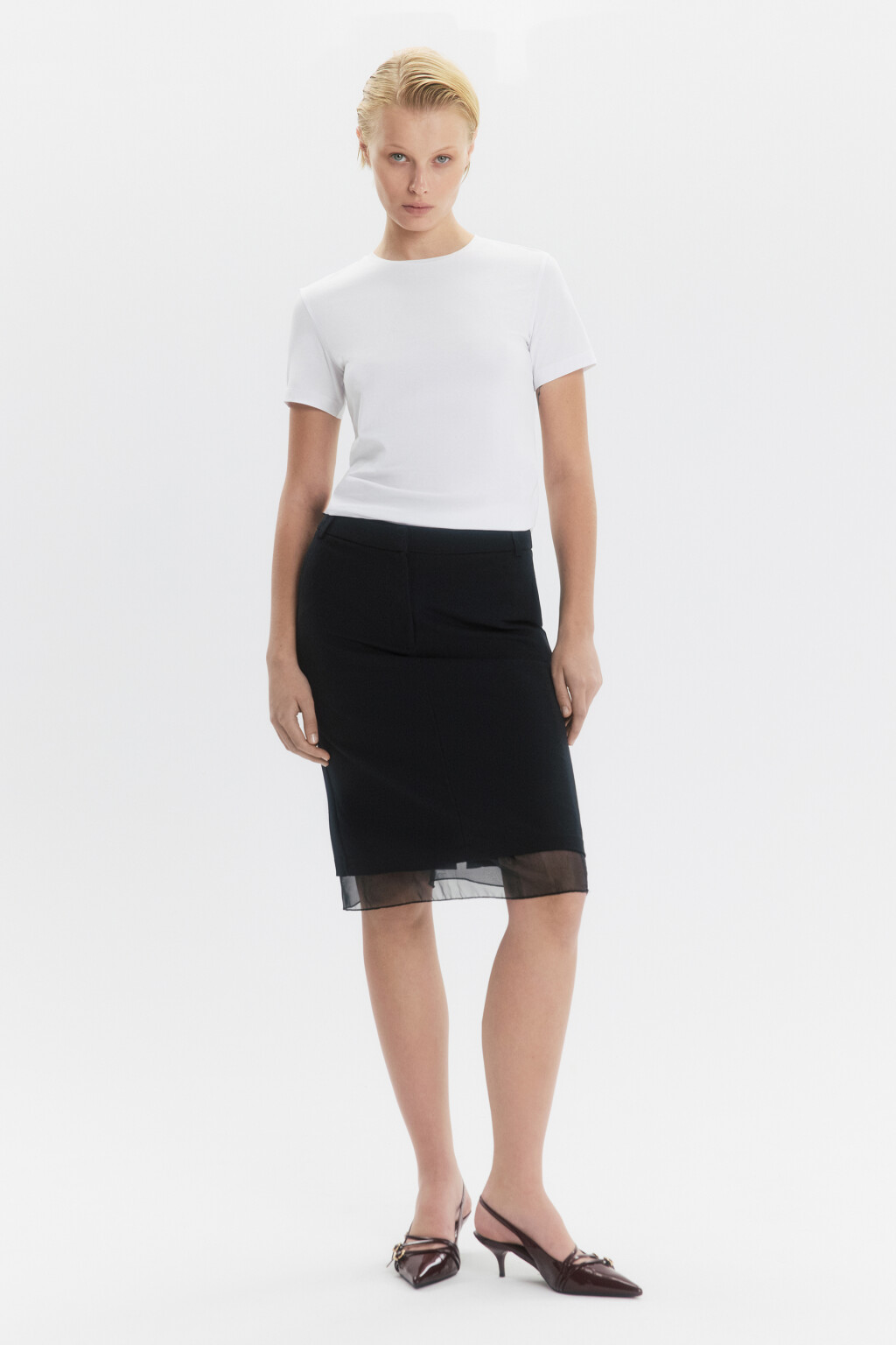 Футболка SLIM облегающая базовая - цвет белый - 5