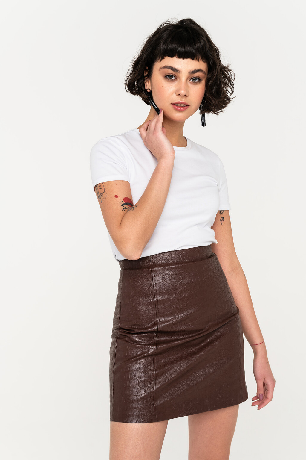 Футболка хлопковая базовая с коротким рукавом - цвет белый - 1