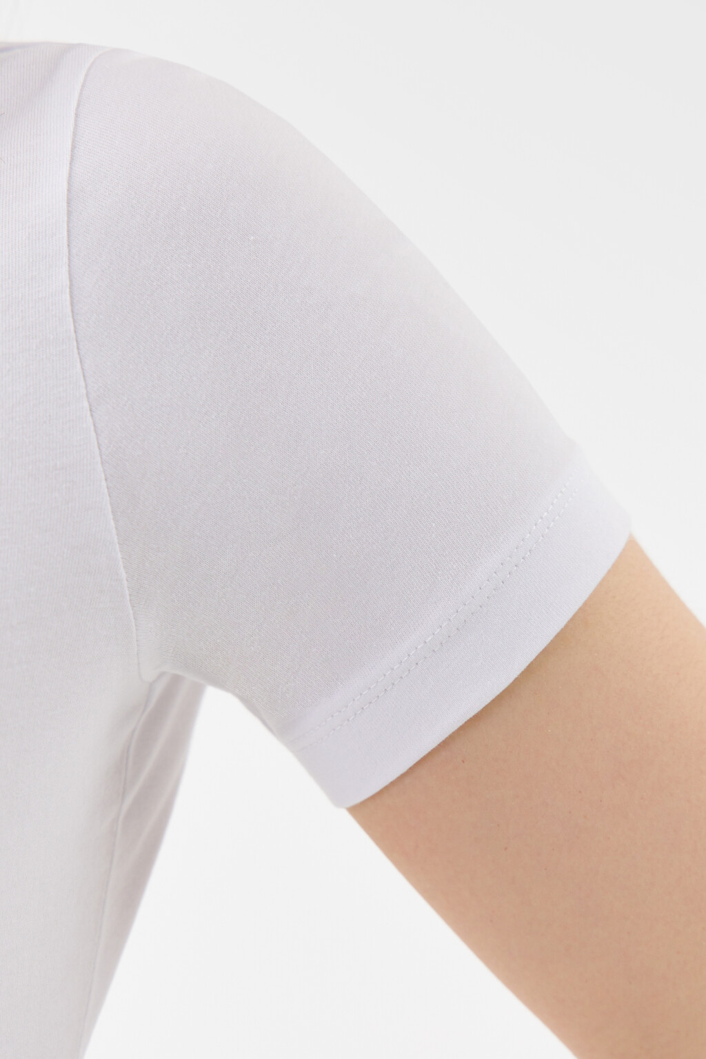 Футболка SLIM хлопковая базовая - цвет белый - 5