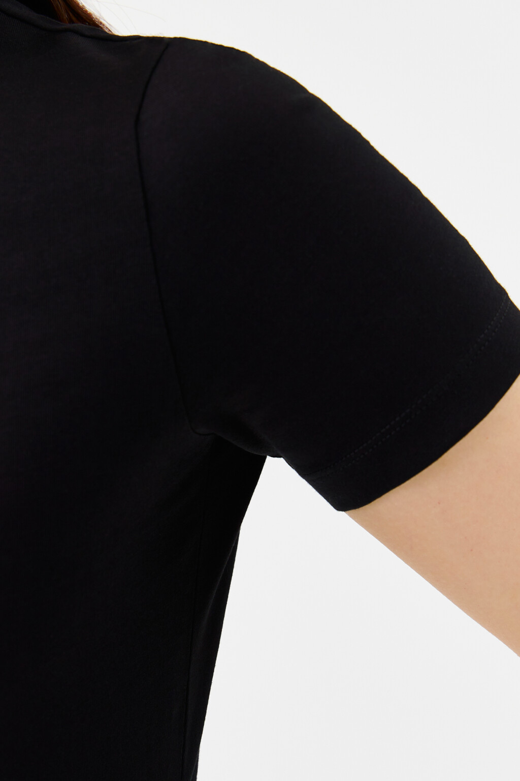 Футболка SLIM хлопковая базовая - цвет черный - 5