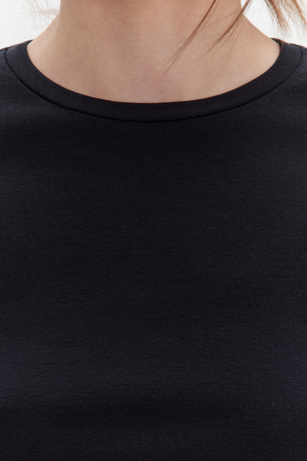 Футболка базовая облегающая - цвет черный - 6