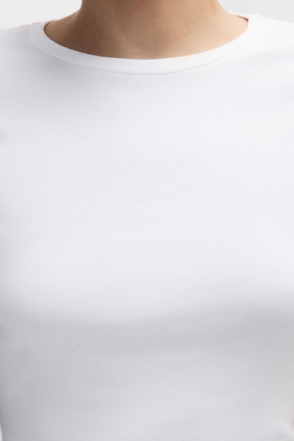Футболка базовая облегающая - цвет белый - 5
