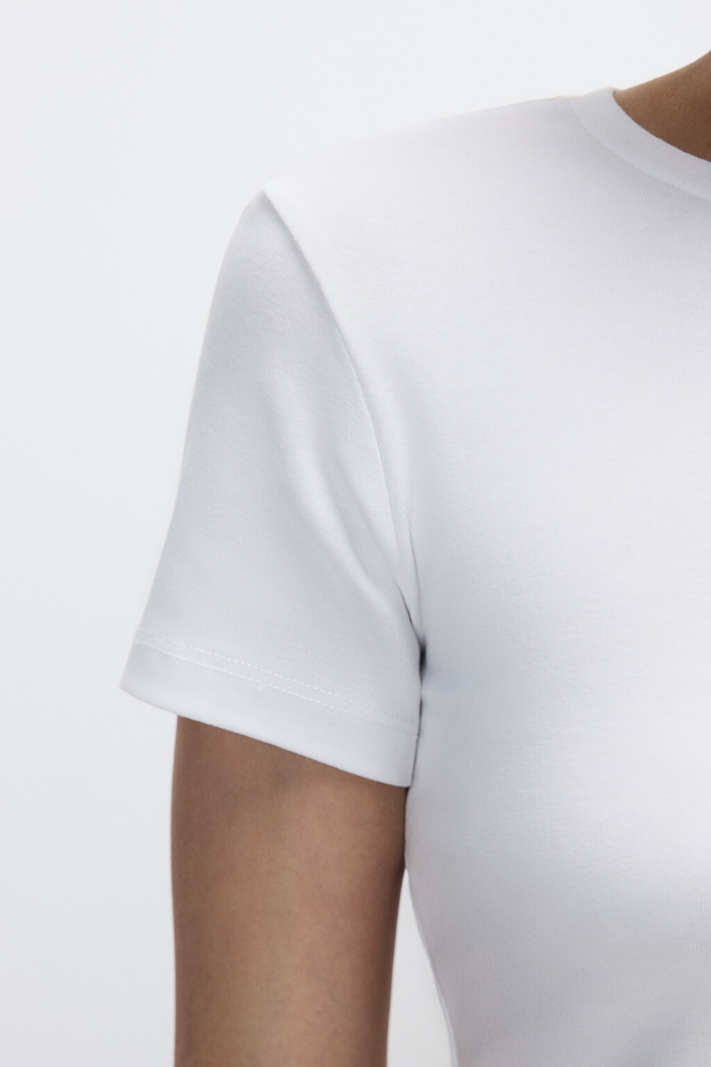 Футболка базовая облегающая - цвет белый - 6