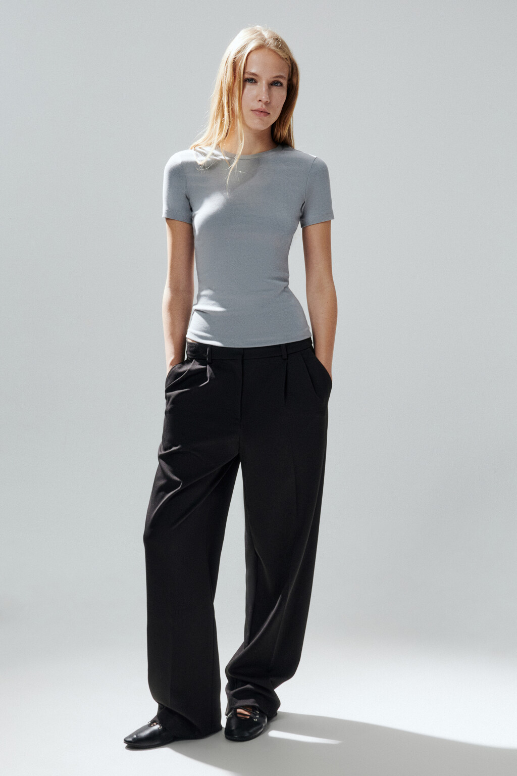 Футболка базовая облегающая - цвет серый - 4