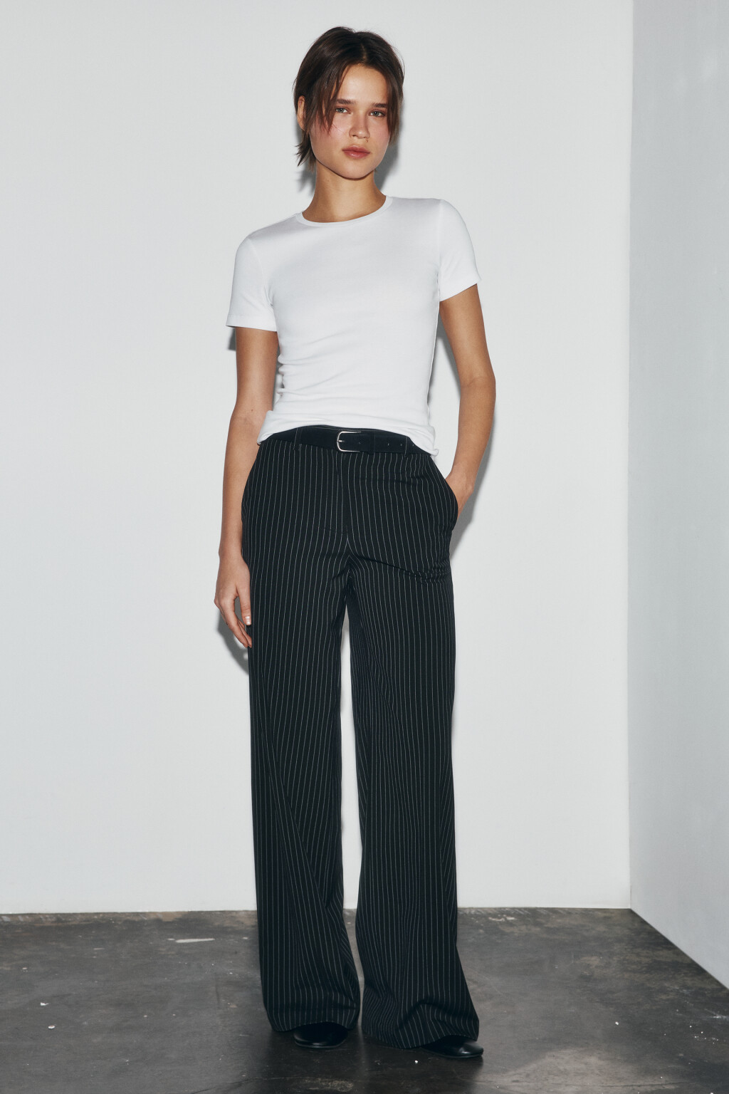 Футболка базовая облегающая - цвет белый - 5