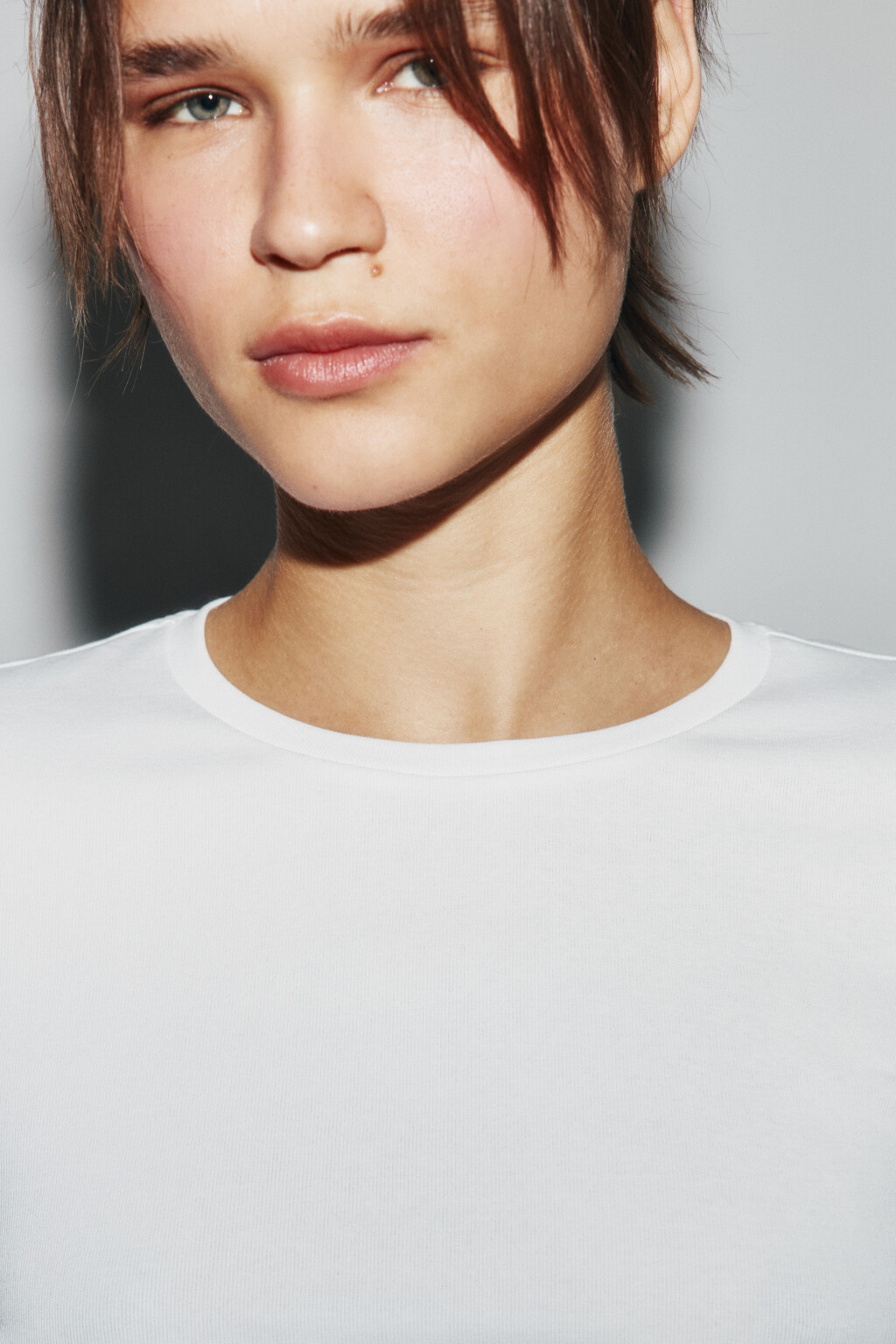 Футболка базовая облегающая - цвет белый - 7