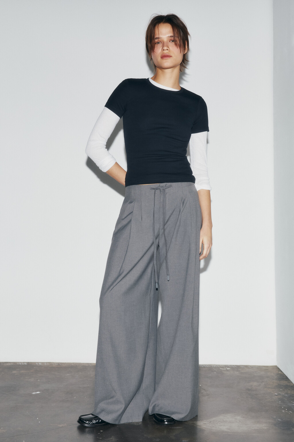 Футболка базовая облегающая - цвет черный - 4