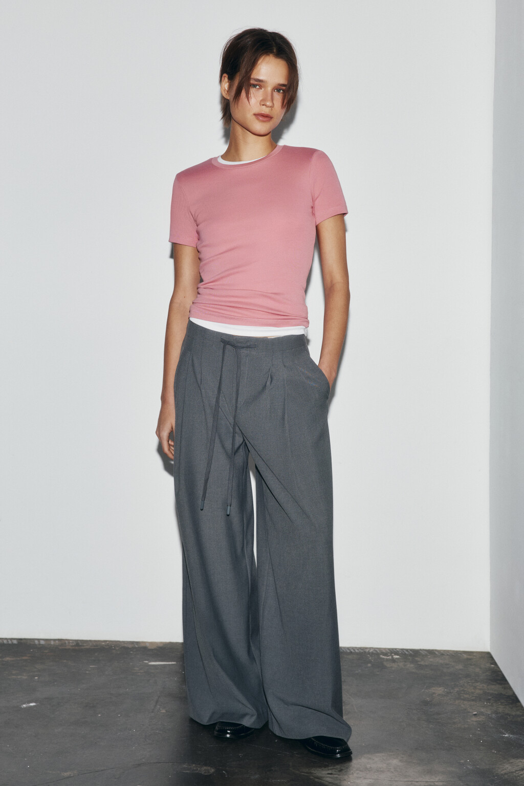 Футболка базовая облегающая - цвет розовый - 4