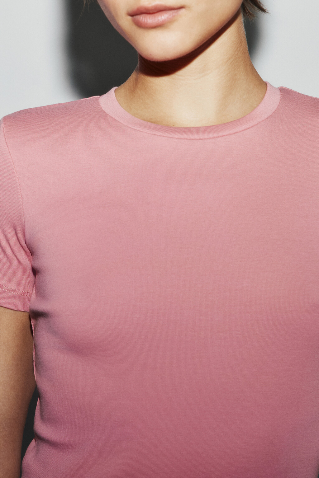 Футболка базовая облегающая - цвет розовый - 5