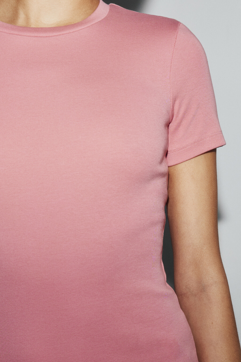 Футболка базовая облегающая - цвет розовый - 6