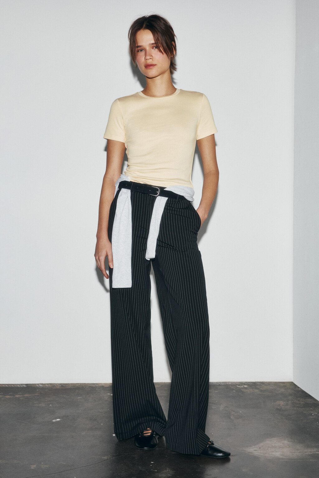 Футболка базовая облегающая - цвет желтый - 4