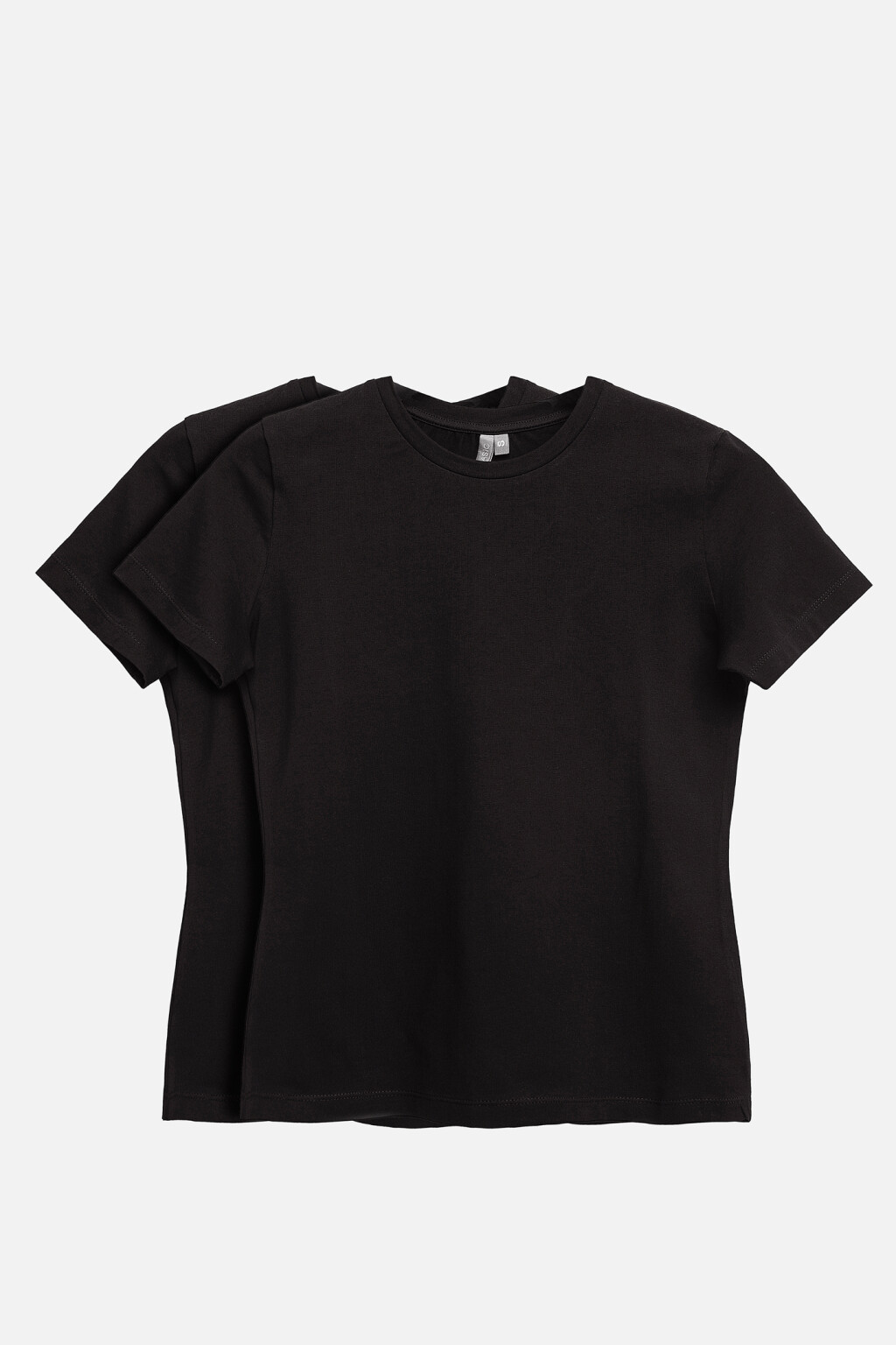 Набор футболок хлопковых slim (2 штуки) - цвет черный - 1