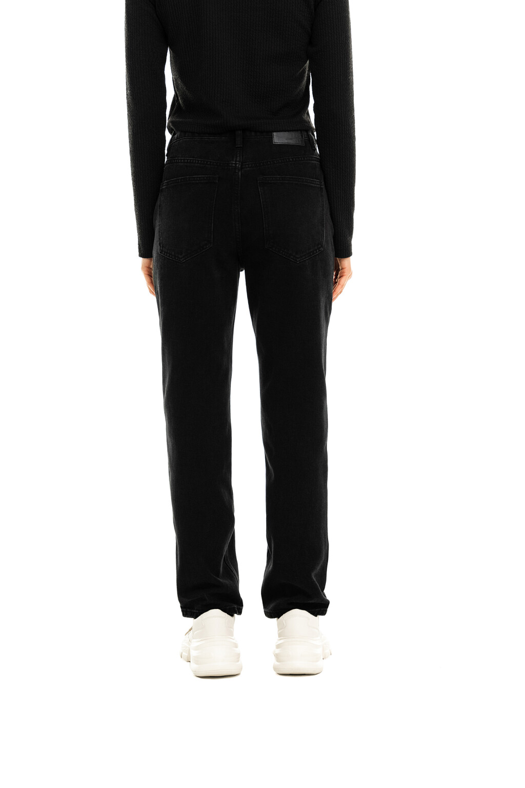 Джинсы прямые со средней посадкой - цвет черный - 2