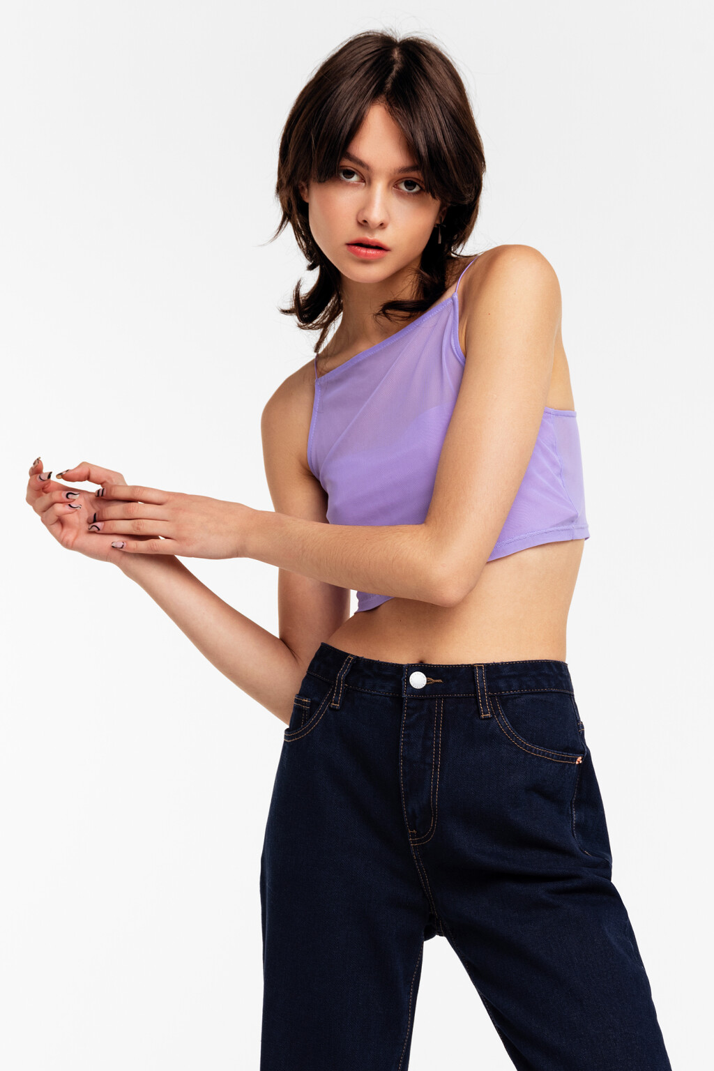 Джинсы прямые со средней посадкой - цвет синий - 7