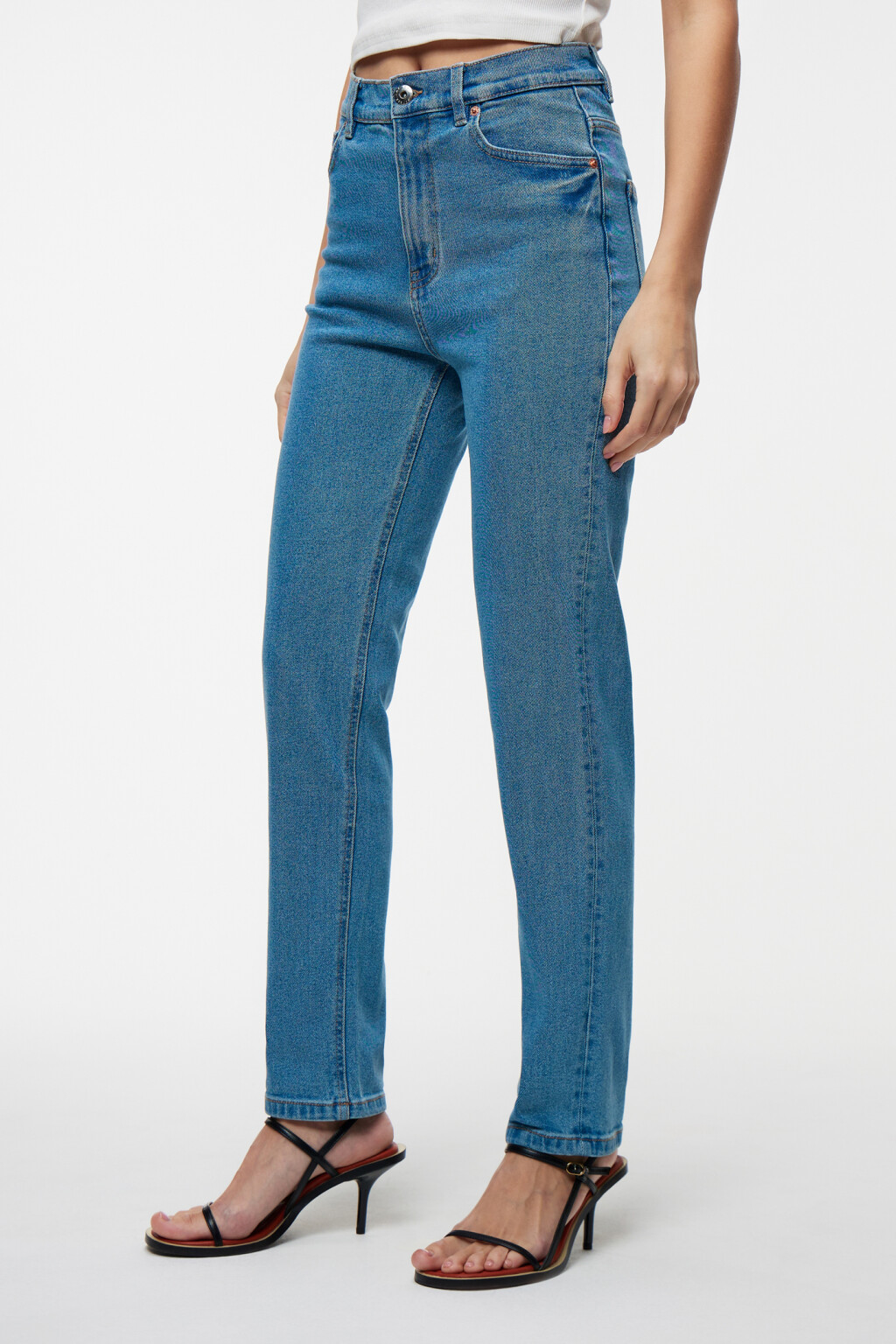 Джинсы STRAIGHT прямые со средней посадкой - цвет голубой - 3