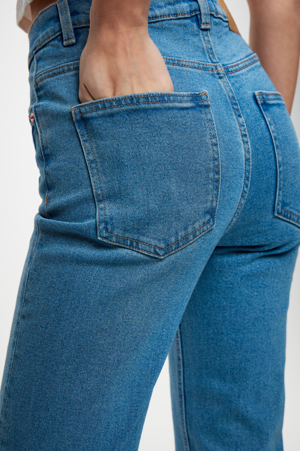 Джинсы STRAIGHT прямые со средней посадкой - цвет голубой - 7