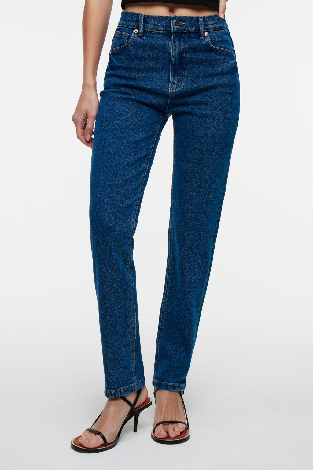 Джинсы STRAIGHT прямые со средней посадкой - цвет голубой - 1