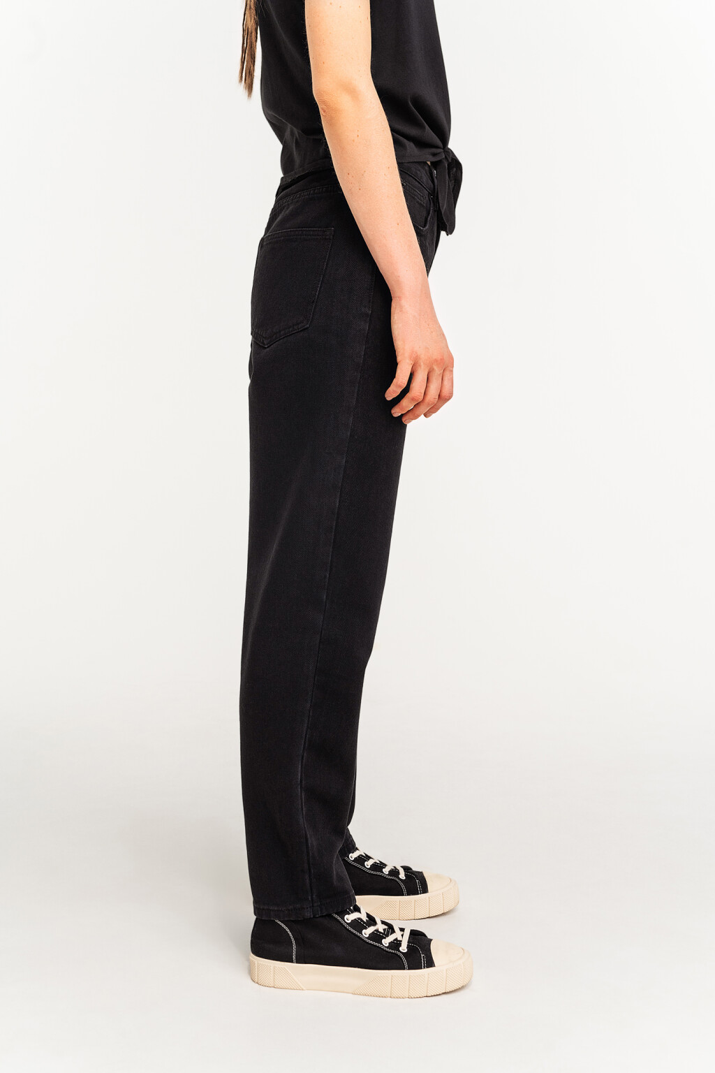 брюки джинсовые женские - цвет черный - 3