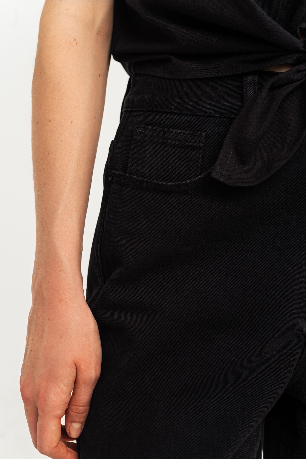 брюки джинсовые женские - цвет черный - 5