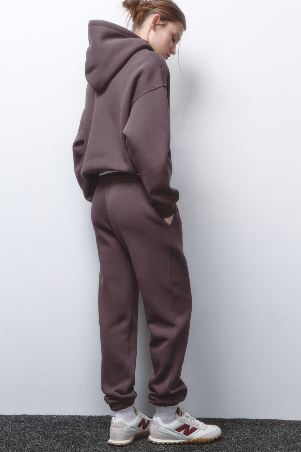 Брюки-джоггеры утепленные с начесом - цвет бежевый - 1