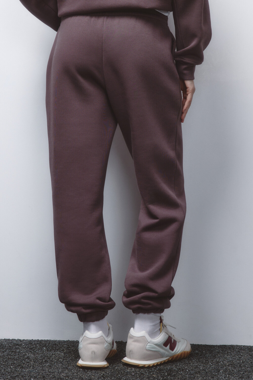 Брюки-джоггеры утепленные с начесом - цвет бежевый - 5