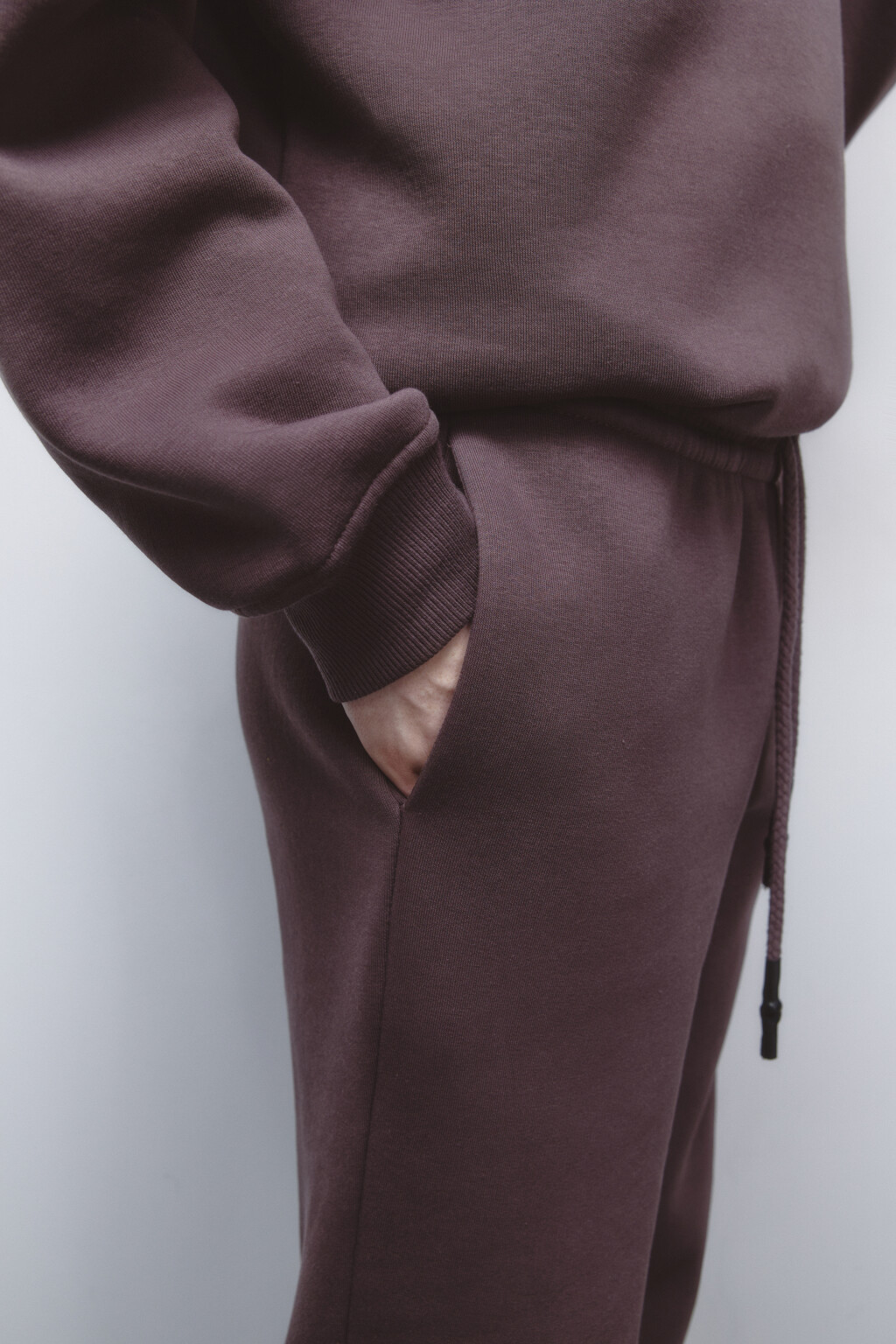 Брюки-джоггеры утепленные с начесом - цвет бежевый - 8