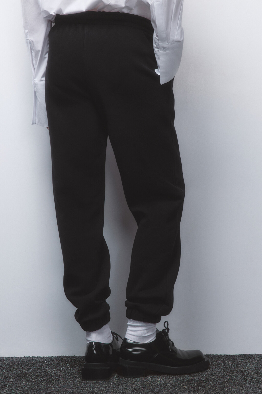 Брюки-джоггеры утепленные с начесом - цвет черный - 5