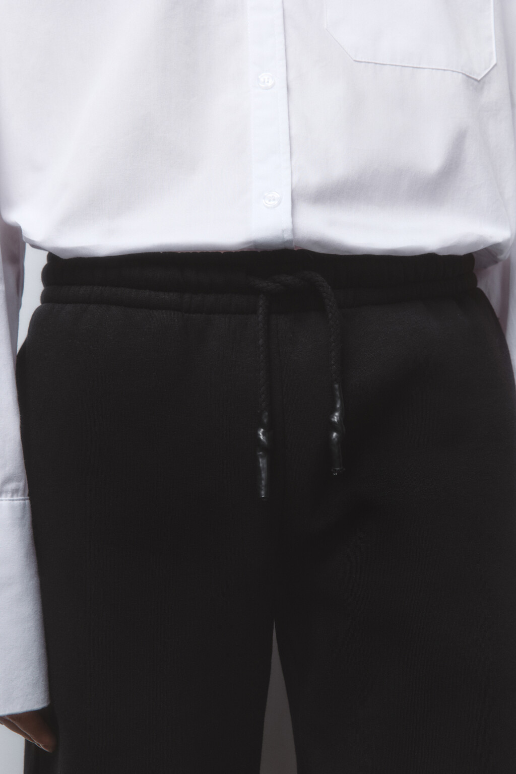 Брюки-джоггеры утепленные с начесом - цвет черный - 7