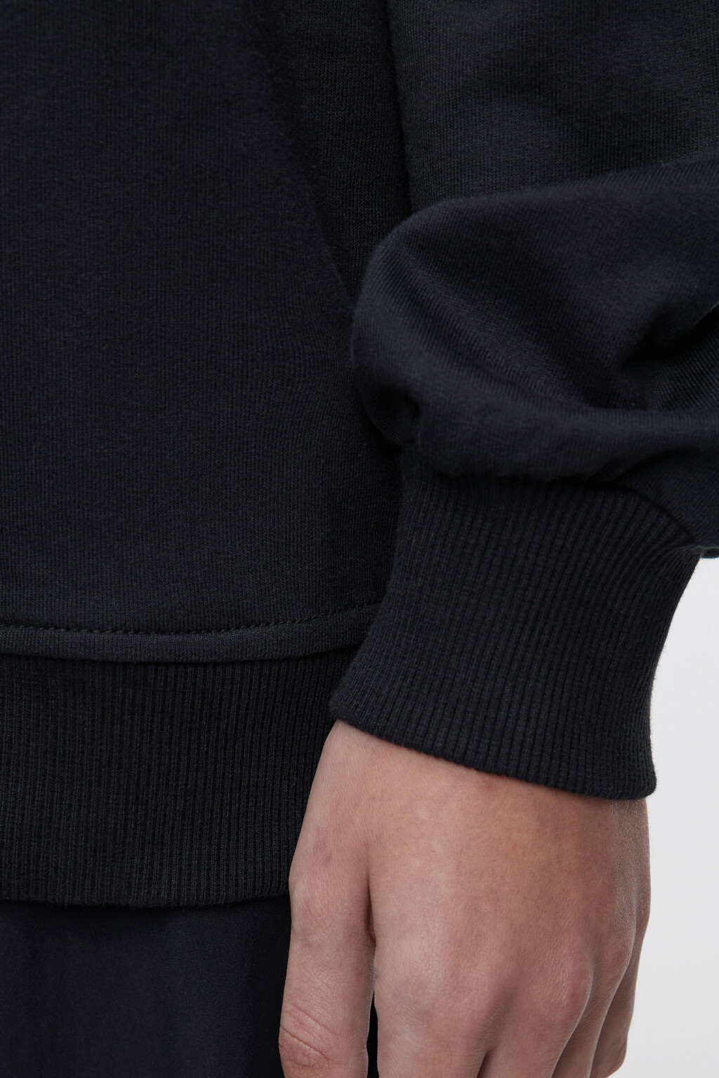 Свитшот SWEATSHIRT оверсайз базовый - цвет черный - 6