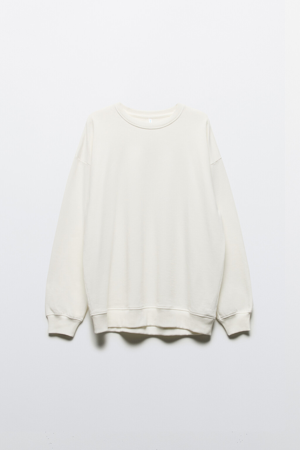 Свитшот oversize базовый утепленный из футера - цвет молочный - 9