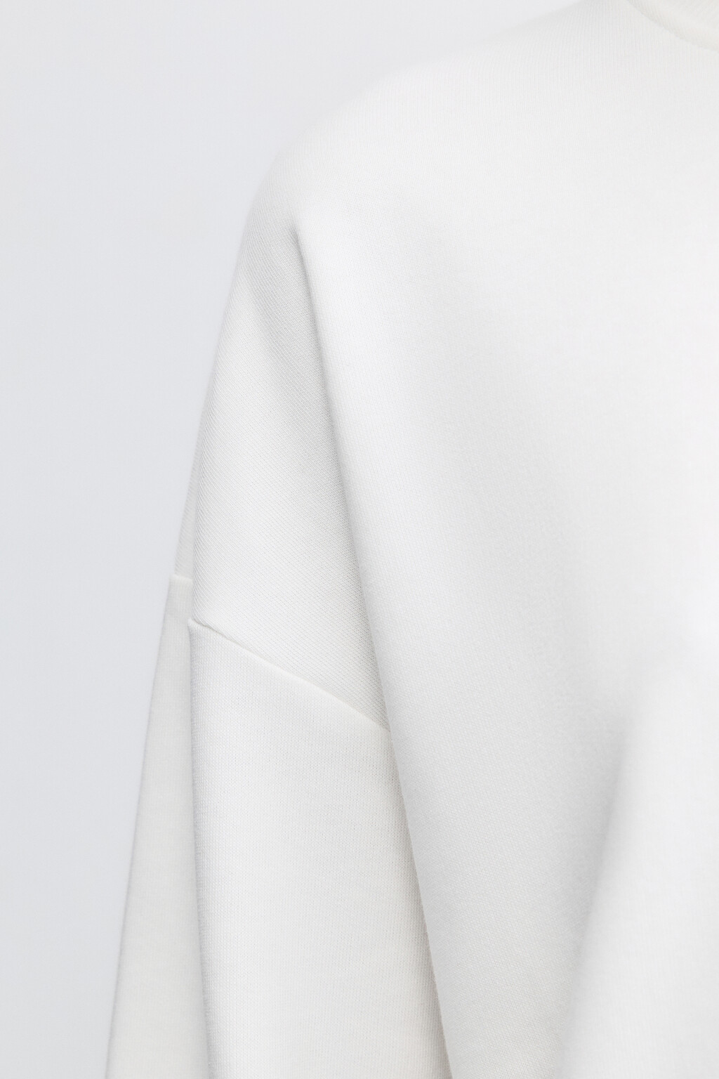 Свитшот oversize базовый утепленный из футера - цвет молочный - 7